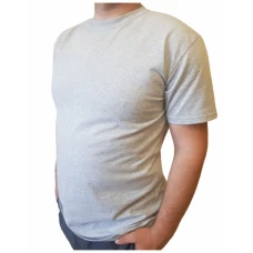  Чоловіча футболка 5XL-8XL Світло-сіра